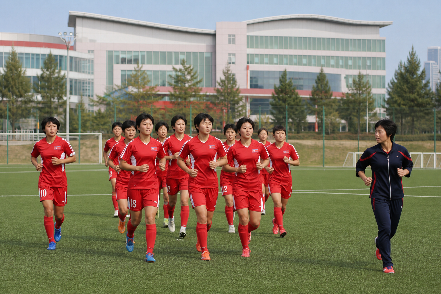 [북한축구, 여자축구, 평양] 기사 핵심 맥락을 보여주는 이미지 - 신문은 2013년 개교한 평양국제축구학교를 해당 체계의 핵심으로 설명했다. 북한 각지에 존재하는 축구학교나 과외체육학교 등에서 두각을 보인 선수...