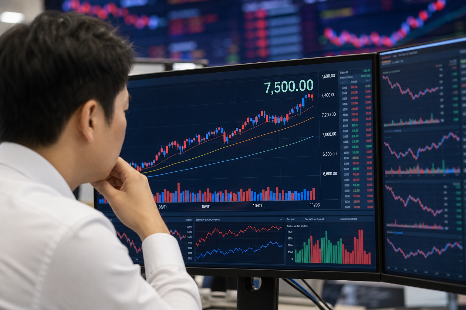 코스피 7500, 주식시황, 한국증시 기사 영향과 배경을 설명하는 이미지 - 이번 장의 주가 흐름과 함께 눈길을 끄는 또 다른 이슈는 금투세(금융투자소득세) 관련 논의다. 한 보도에서는 코스피 강세 국면 속에서 ‘금투세...