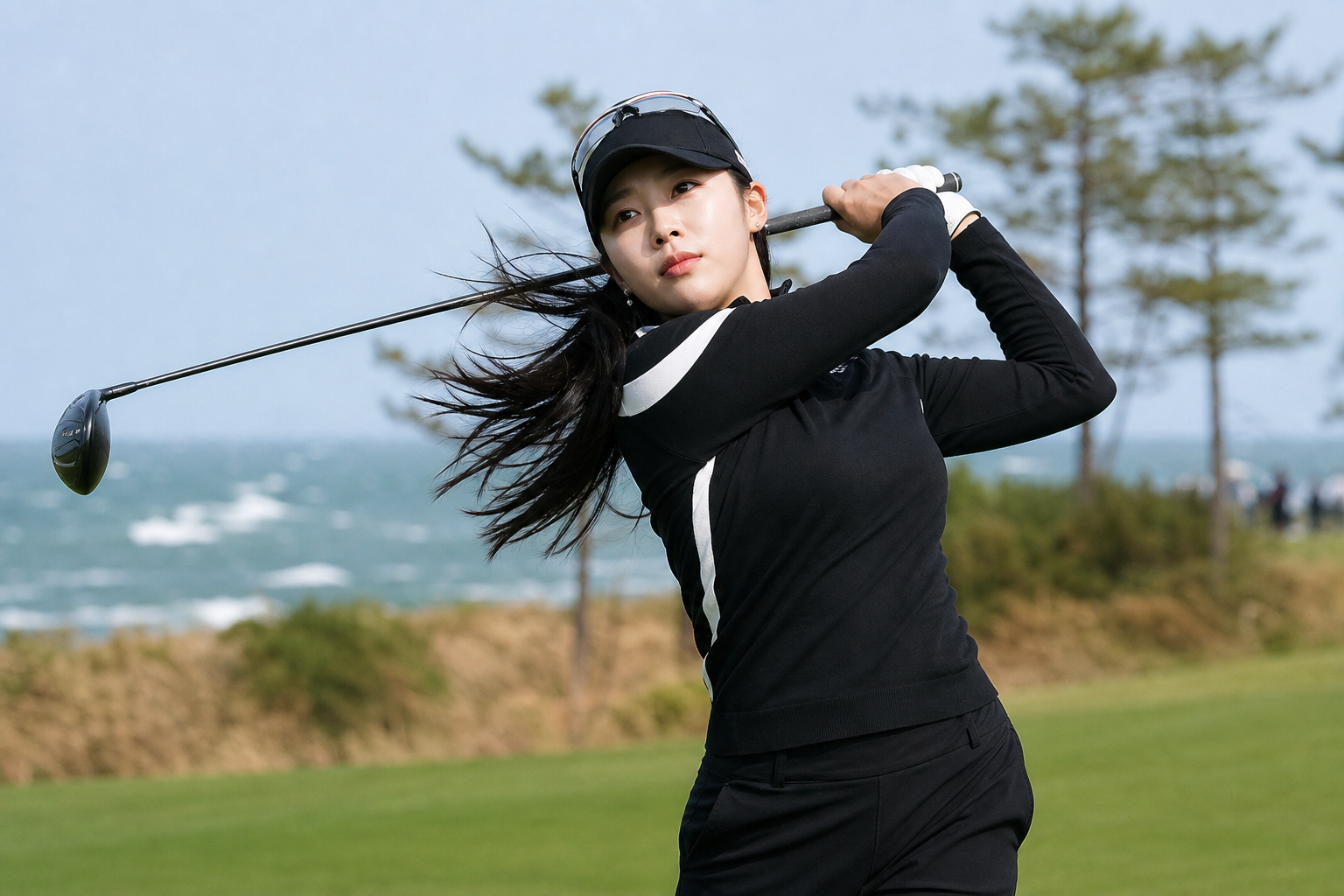 [최정원, 골프, 강풍] 기사 영향과 배경을 설명하는 이미지 - 국내 무대에서 오랜만에 모습을 보인 김효주 는 1라운드에서 2언더파 70타를 기록해 공동 5위 로 마쳤다. 연합뉴스에 따르면 김효주는 최근 허리...