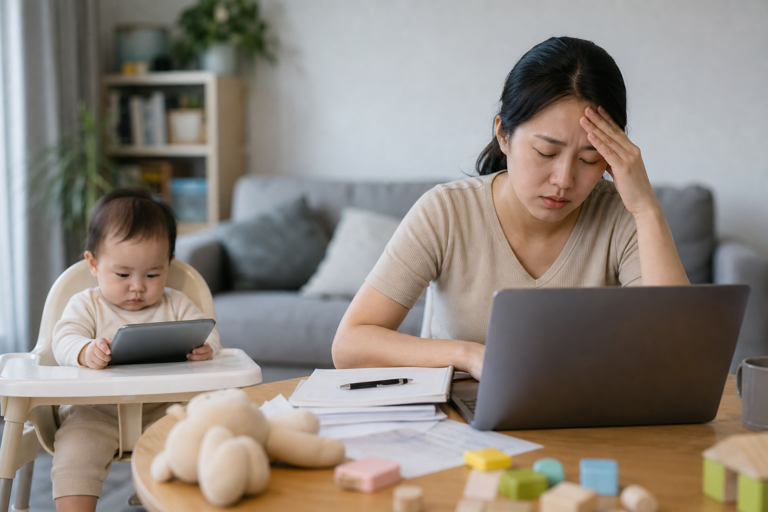 영아 미디어, 스마트폰 육아, 양육 부담 기사 영향과 배경을 설명하는 이미지 - 이번 연구는 화면 노출 제한 권고와도 연결된다. WHO는 2019년 지침에서 1세 이하 영아에게 TV 시청이나 컴퓨터게임 등 주로 앉아서 하는....