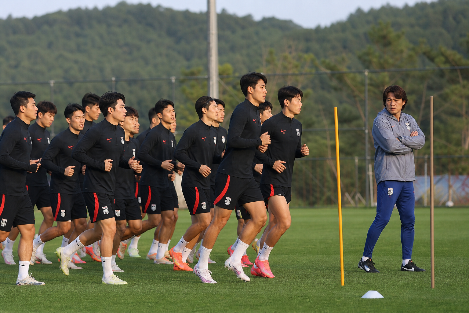 월드컵, 태극전사, 전지훈련 기사 영향과 배경을 설명하는 이미지 - 홍명보 감독이 이끄는 대표팀은 월드컵이라는 큰 무대에서 ‘안정감’을 확보하는 동시에 상황에 따라 전술을 바꿀 수 있는 유연성도 필요로 한다. 특...