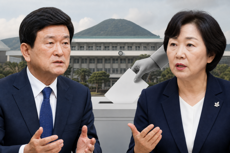 제주교육감, 이해충돌, 선거공방 기사 대표 이미지 - 제주교육감 선거, ‘아토피 예방사업 이해충돌’ 공방…김광수 후보 고의숙 후보 고발