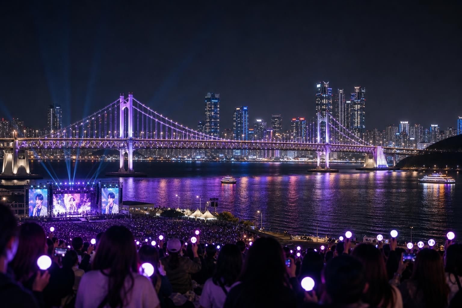 [부산 야경, BTS 콘서트, 관광 홍보] 기사 영향과 배경을 설명하는 이미지 - 또한 이번 캠페인은 부산 내부의 소비에 그치지 않고 경남 지역까지 이어지는 ‘동선 확장’에 초점을 맞추는 것으로 전해졌다. 공연이 집중되는 장...