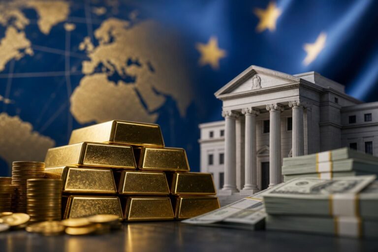 중앙은행 금 기사 대표 이미지 - 중앙은행 ‘탈(脫)달러’ 신호? 금 비중이 미 국채 추월…ECB “27%로 확대, 달러 자산은 여전히 42%”