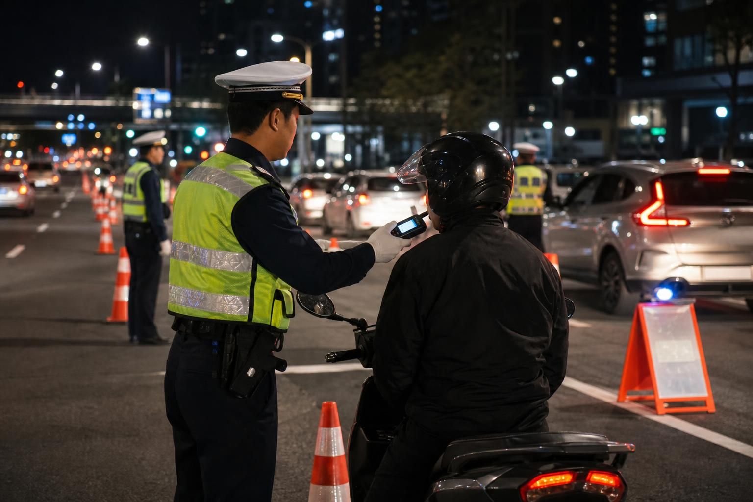 음주단속, 경찰, 교통안전 기사 영향과 배경을 설명하는 이미지 - 정례화된 집중단속은 야간 시간대와 특정 유동인구 구간을 중심으로 진행될 가능성이 높다. 경찰은 교통량이 많은 곳에서 무작위·선별 방식으로 검문을...