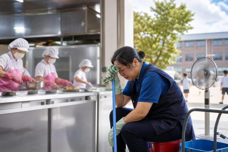 폭염 학교 기사 대표 이미지 - 학교 급식·청소노동자 80%가 온열질환 경험…현장 휴식·냉방 ‘미흡’ 지적