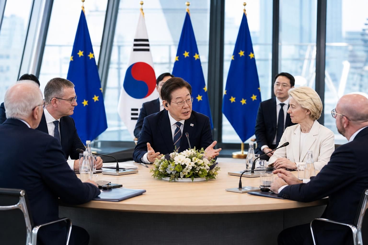 EU 정상회담, 자주국방, 러북 군사협력 기사 영향과 배경을 설명하는 이미지 - 안보 분야에 대해 이 대통령은 “미국과의 동맹은 여전히 한국 외교의 기본 축”이라고 전제하면서도, 변화된 현실에 맞춰 동맹을 발전시켜야 한다고....
