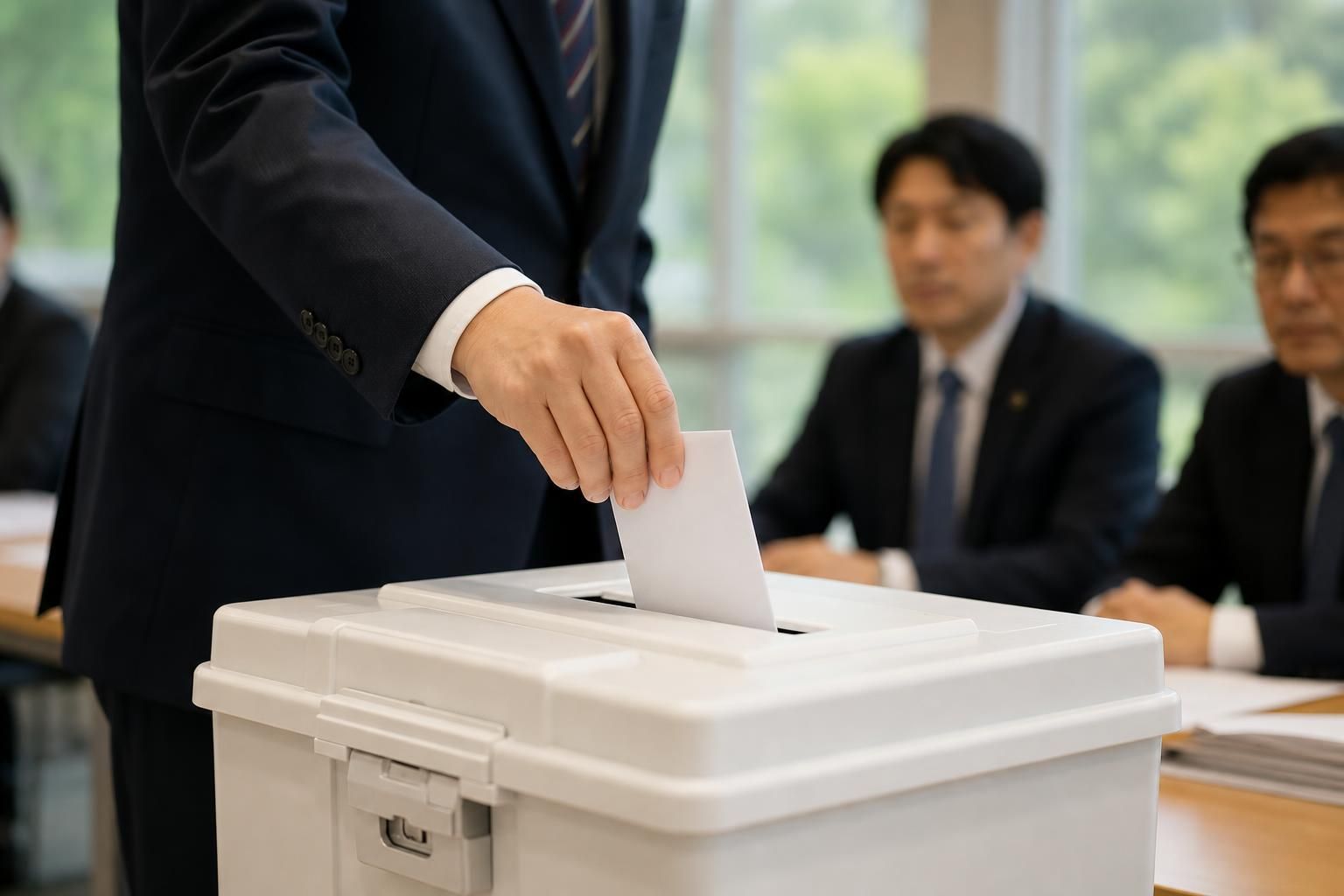 [선거시위, 투표함, 국회의원] 기사 영향과 배경을 설명하는 이미지 - 다만 장 대표의 이번 발언은 당내 다른 목소리와 충돌하며 논쟁을 키울 가능성이 있다. 국민의힘 ‘대안과 미래’라는 개혁 성향 의원 모임은 전날...