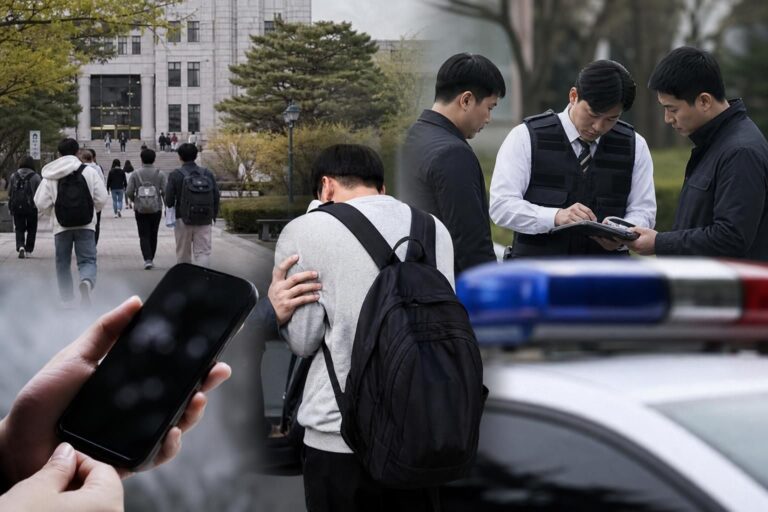 대학 캠퍼스, 경찰수사, 위협 예고 기사 대표 이미지 - 성균관대 ‘칼부림 예고’ 글 작성 재학생 자수…경찰 “구체성·동기 등 조사”