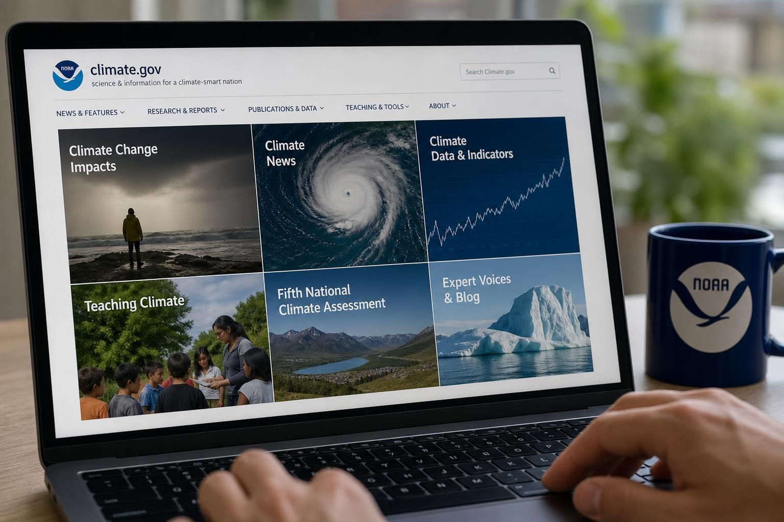 기후 변화 웹사이트, 기후 데이터, NOAA 기사 핵심 맥락을 보여주는 이미지 - Ars Technica 가 확인한 바에 따르면, 현재 climate.gov 주소로 접속하면 NOAA(미국 해양대기청) 페이지로 리다이렉트되며,...