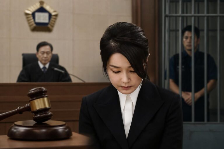 [법원, 재판, 한국정치] 기사 대표 이미지 - 김건희 ‘매관매직’ 1심 징역 7년…법원 “대통령 배우자 영향력 거래대상 전락”