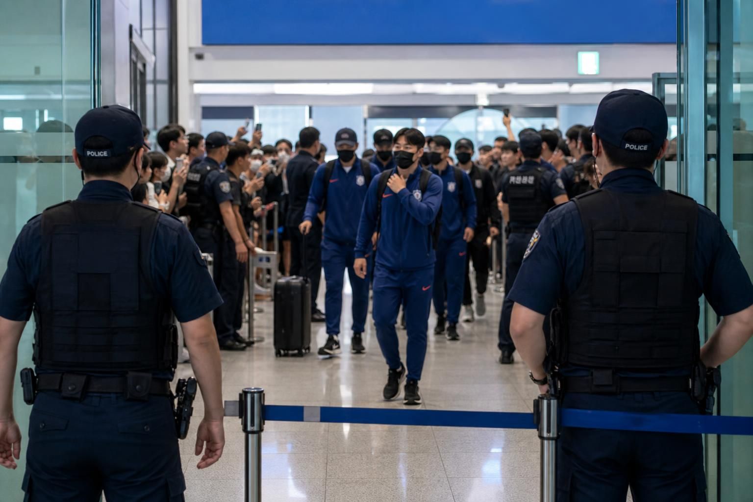 [인천공항경찰, 축구대표팀, 보안검색] 기사 영향과 배경을 설명하는 이미지 - 동아일보 보도에 따르면 홍명보 전 감독과 선수단이 탑승한 항공편은 30일 오전 4시경 인천공항에 도착할 예정이다. 대한축구협회에 따르면 이 날.....