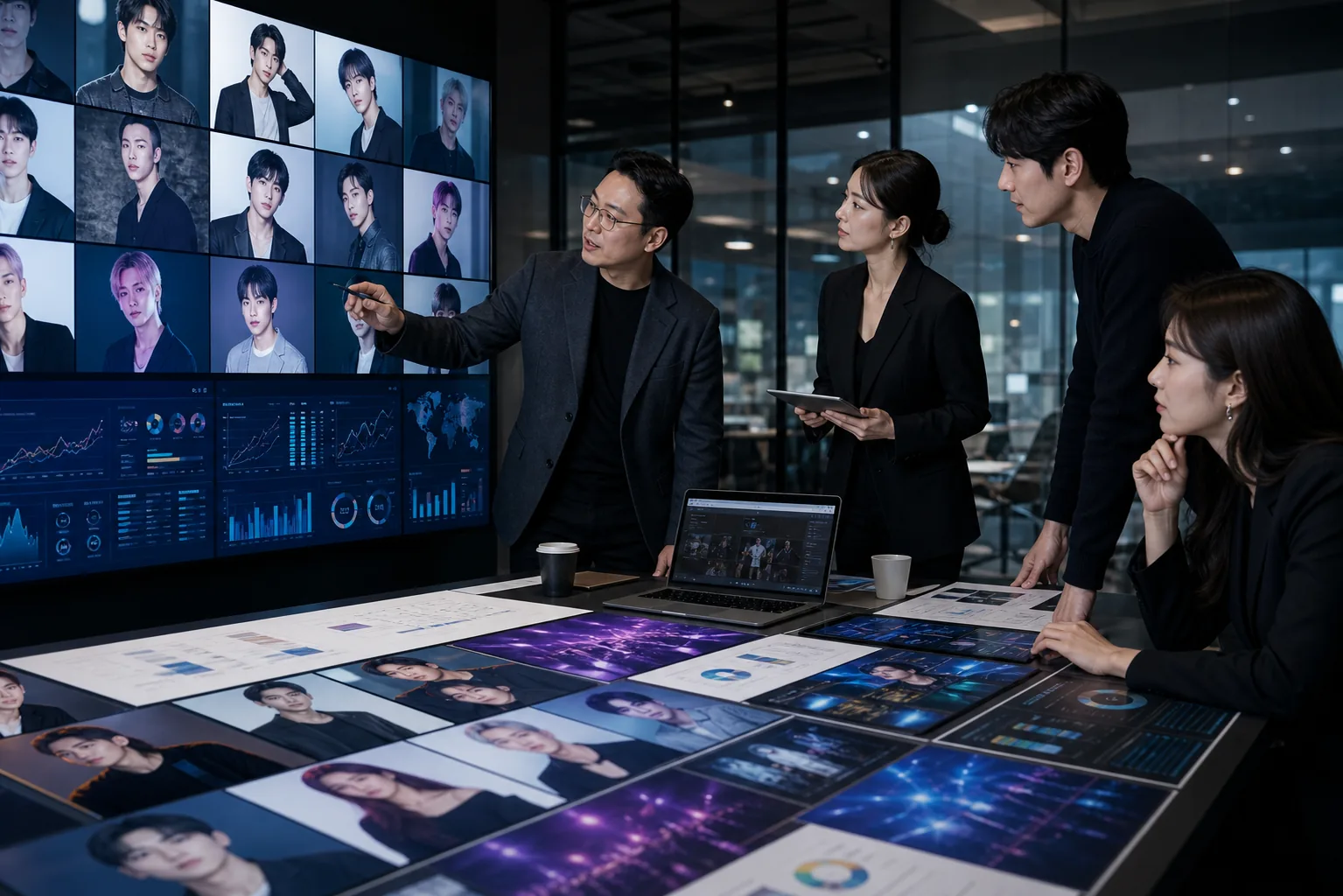 엔터테인먼트 산업의 IP 중심 경쟁 구도를 설명하는 이미지
