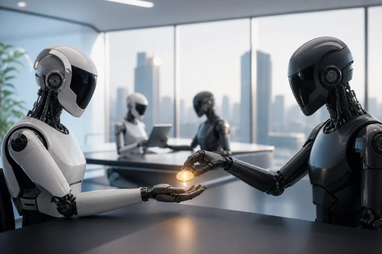 AI 에이전트 결제와 OKX 마켓플레이스 개념을 보여주는 디지털 금융 이미지