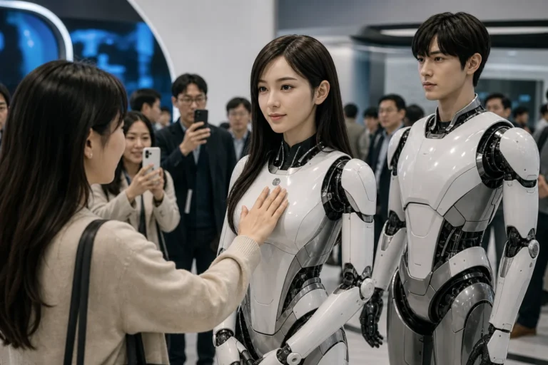 유비테크 U1 바이오닉 휴머노이드 로봇 공개 행사 이미지