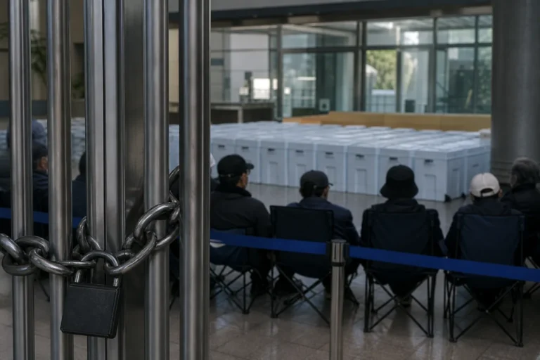 잠실 개표소 봉쇄와 투표함 보관 논란을 보여주는 이미지