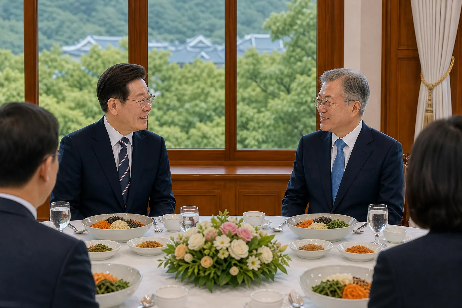 여당 전당대회와 당내 통합 과제를 상징하는 국회 정치 이미지