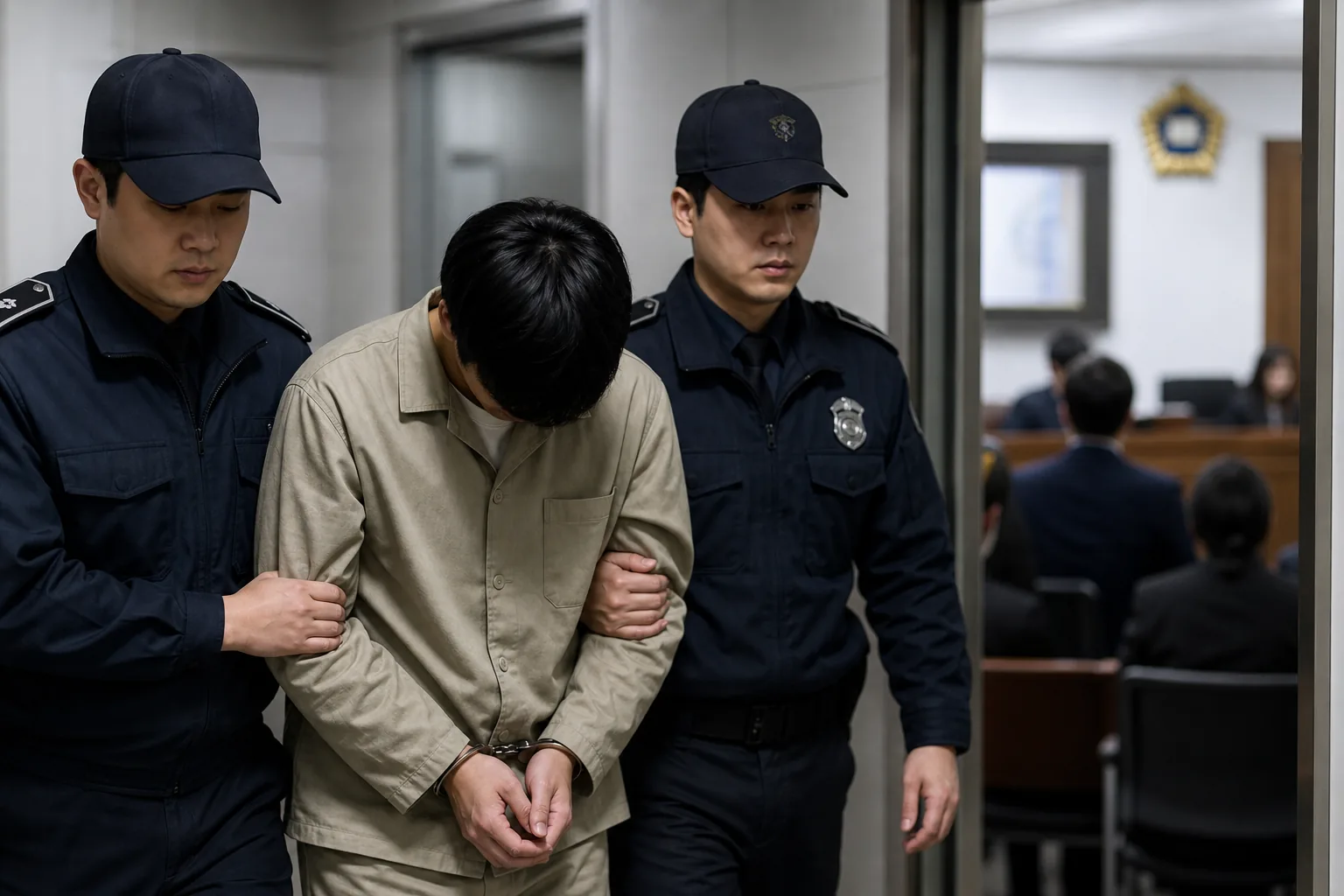 피해자 보호와 형사재판 절차를 상징하는 법률 문서