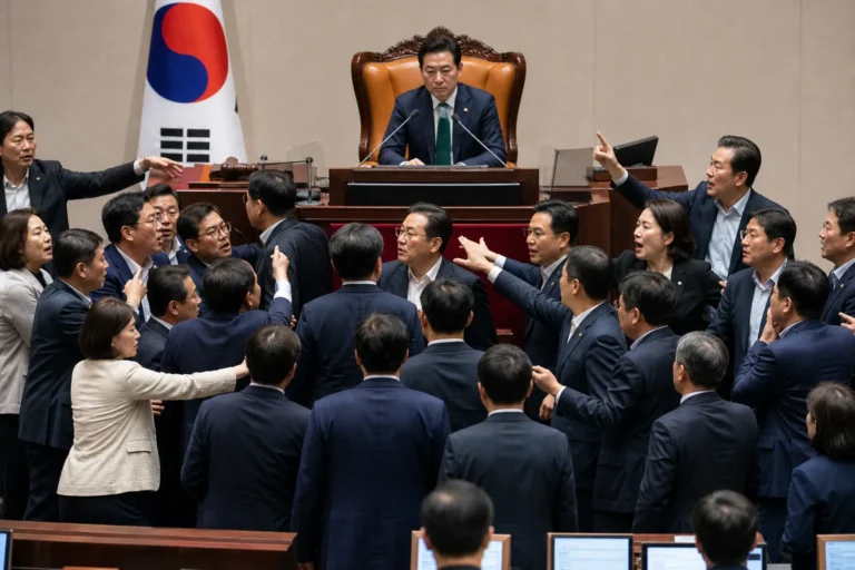 국회 상임위원장 선출과 여야 대치를 다룬 정치 뉴스 이미지