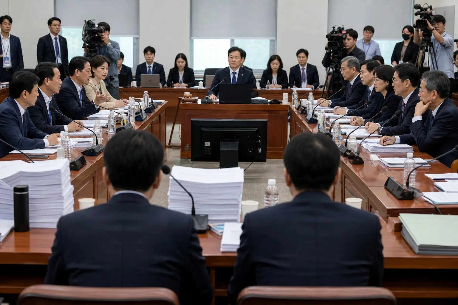 선거 자료 보관 장소와 공개 검증 절차를 점검하는 관계자들
