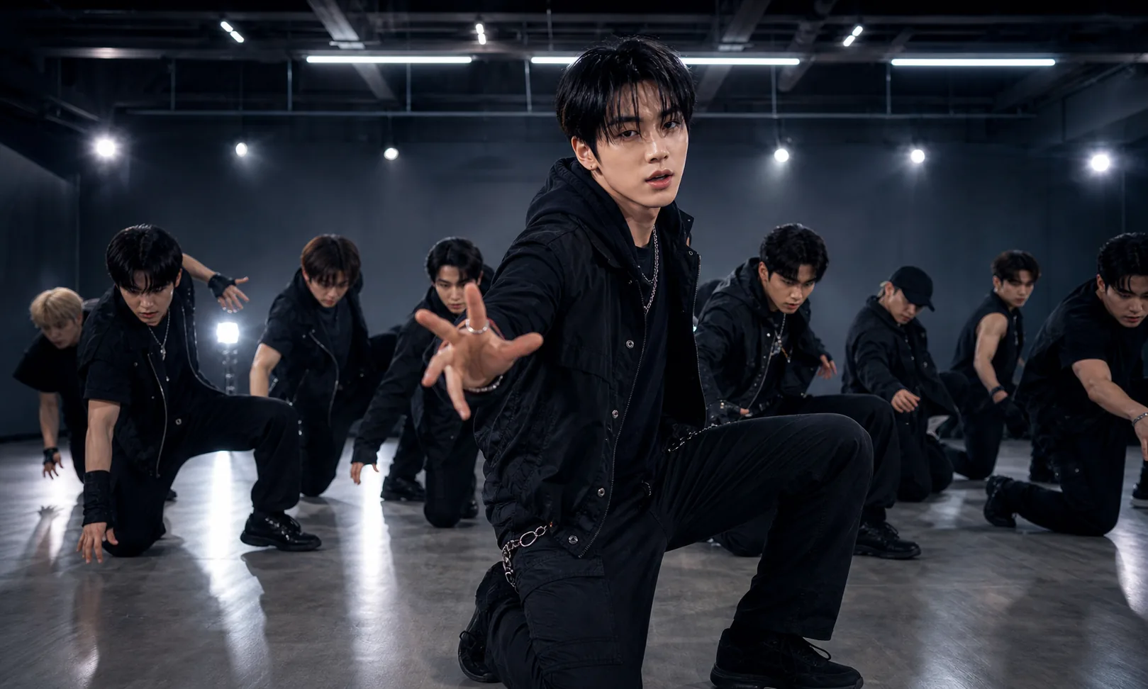 얼터너티브 록 감성의 K팝 안무 퍼포먼스 이미지
