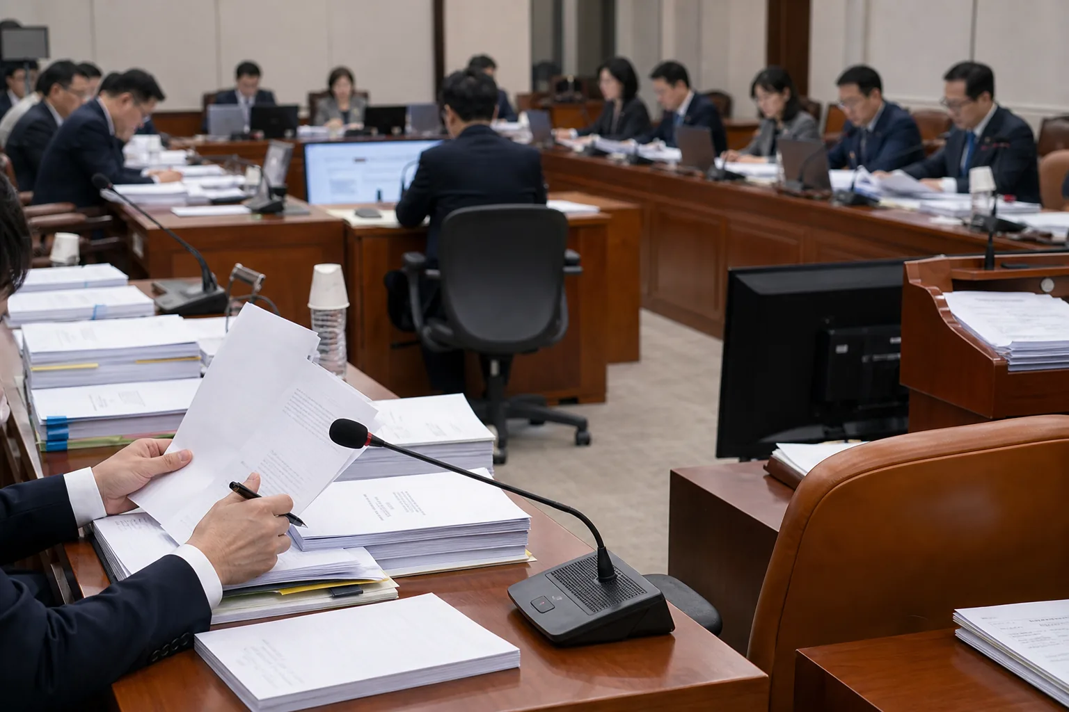 공공기관 예산 투명성과 국회 감시를 표현한 이미지