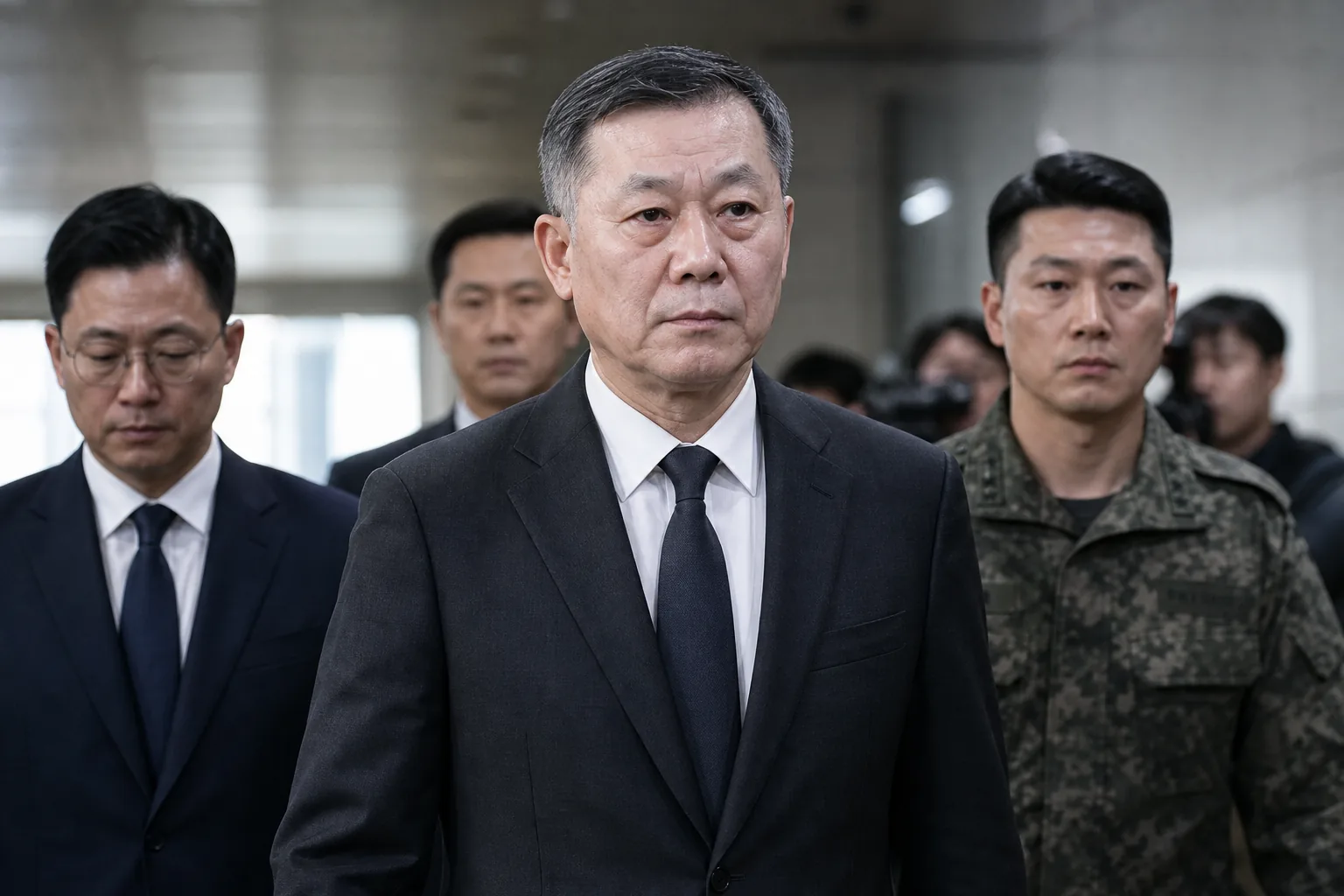 검찰 수사 기록과 법정 절차를 표현한 이미지