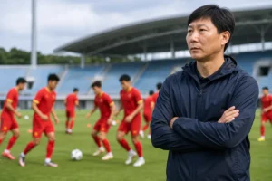 베트남 축구대표팀 한국 전지훈련을 상징하는 훈련장 이미지
