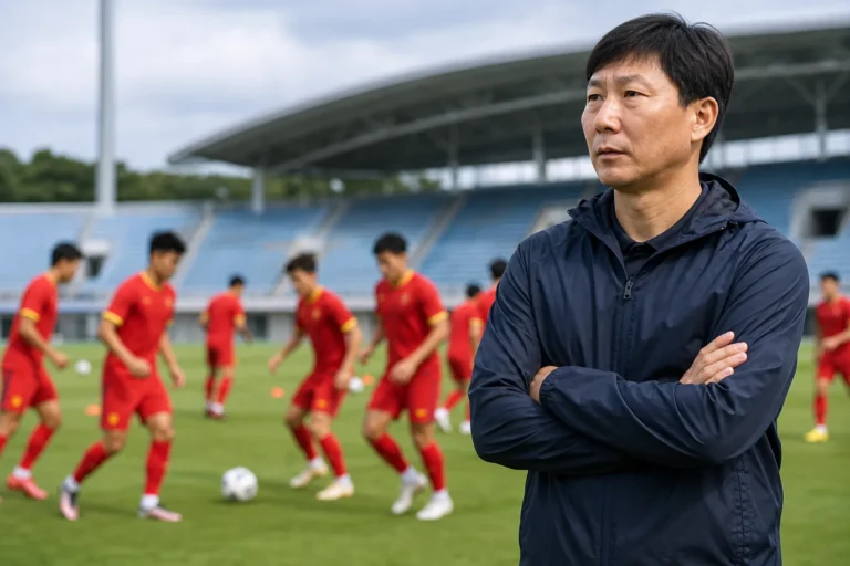 베트남 축구대표팀 한국 전지훈련을 상징하는 훈련장 이미지