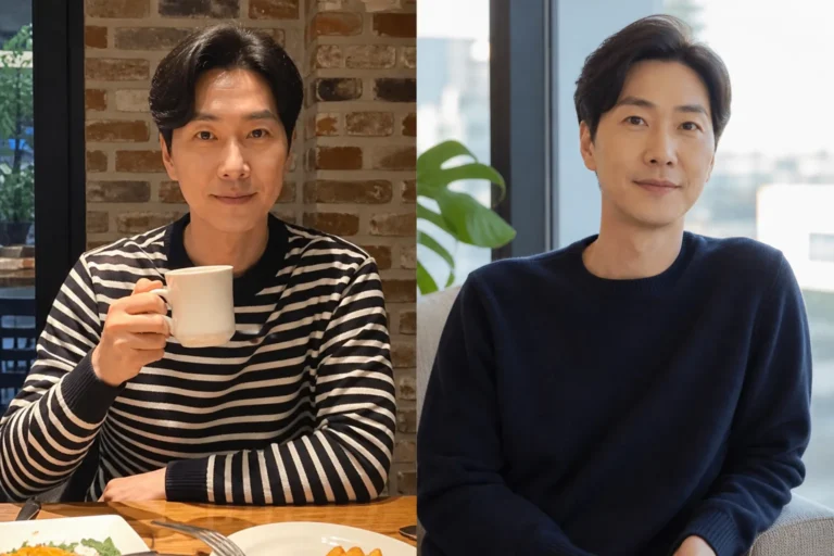 밝은 표정으로 근황을 전하는 연예인 이미지