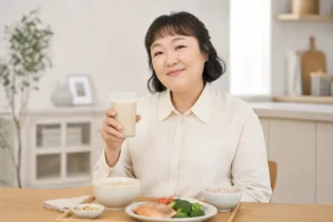 균형영양식과 건강한 한 끼를 표현한 케어푸드 이미지