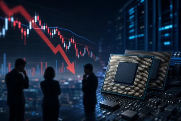 AI 반도체 투자 열기와 코스피 대형주 쏠림을 나타내는 증시 이미지