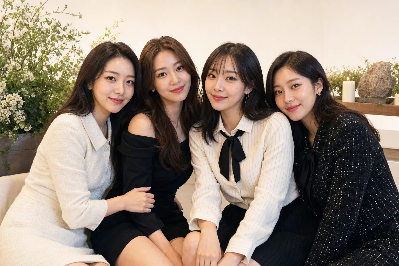걸스데이 멤버들의 데뷔 16주년 만남을 시각화한 이미지