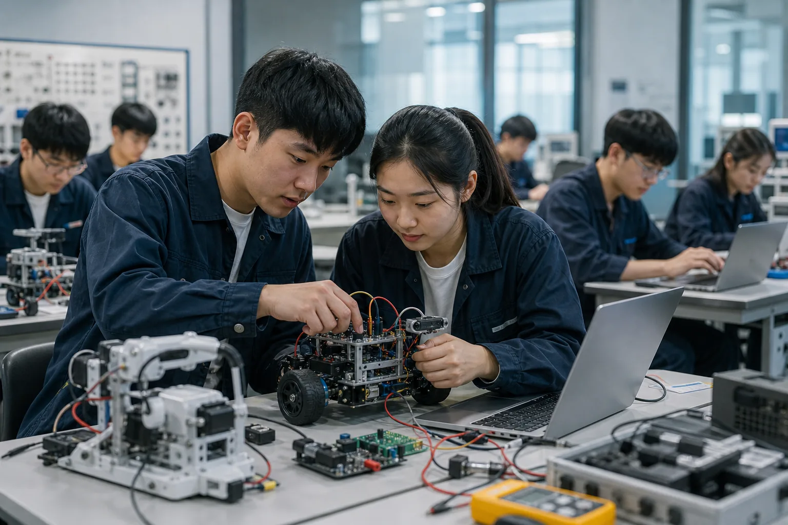 응용과학대학과 직업교육 경로를 고민하는 학생 이미지