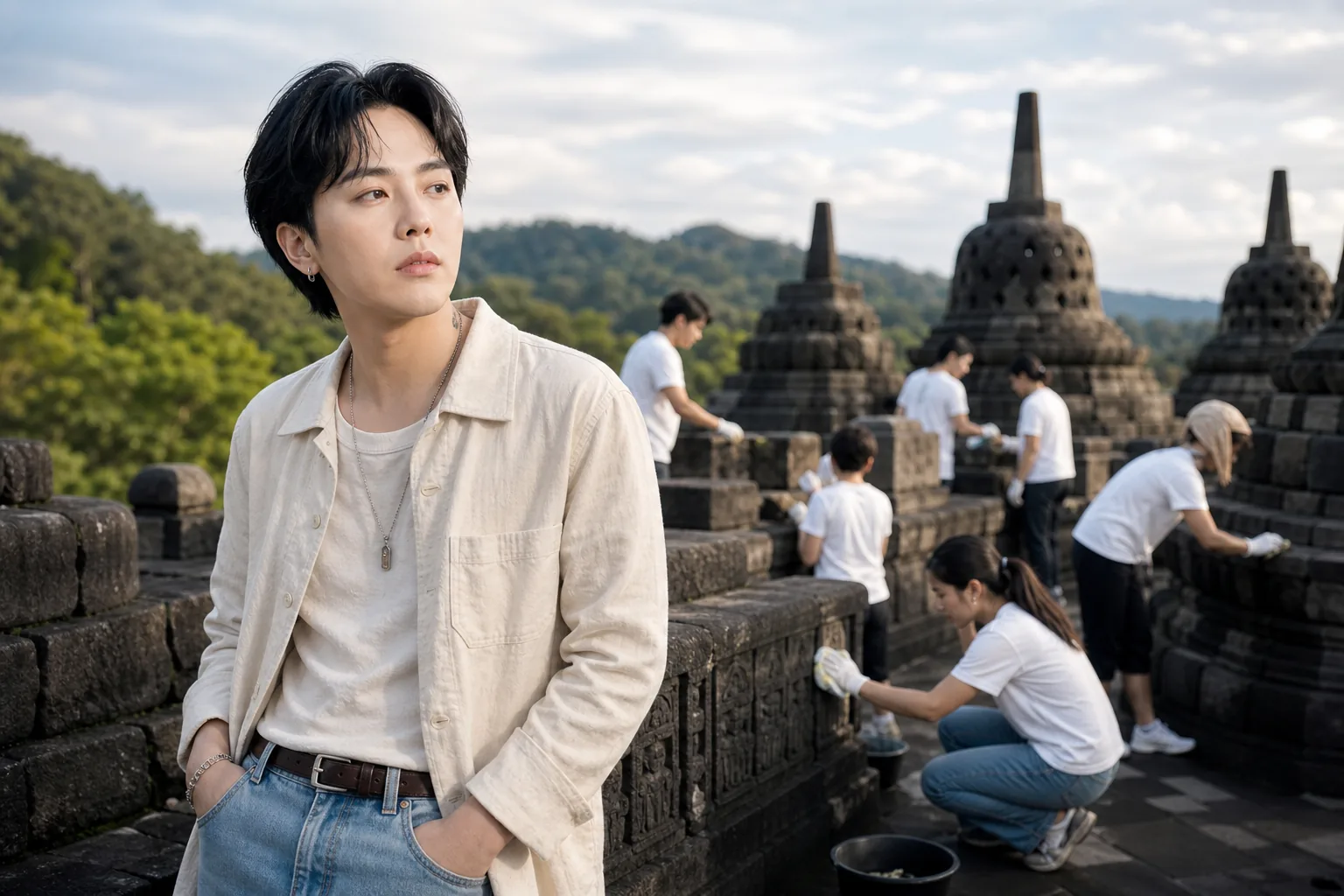 문화유산 보호 캠페인을 준비하는 공익 재단 활동 이미지