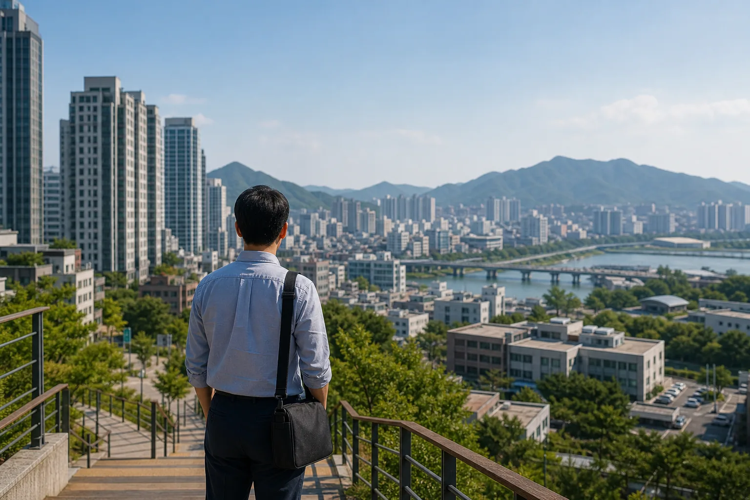 수도권과 지방 도시의 생활 인프라를 비교하는 이미지