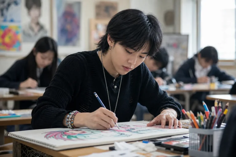 예술학교 교실에서 드러난 지드래곤의 학창 시절 재능