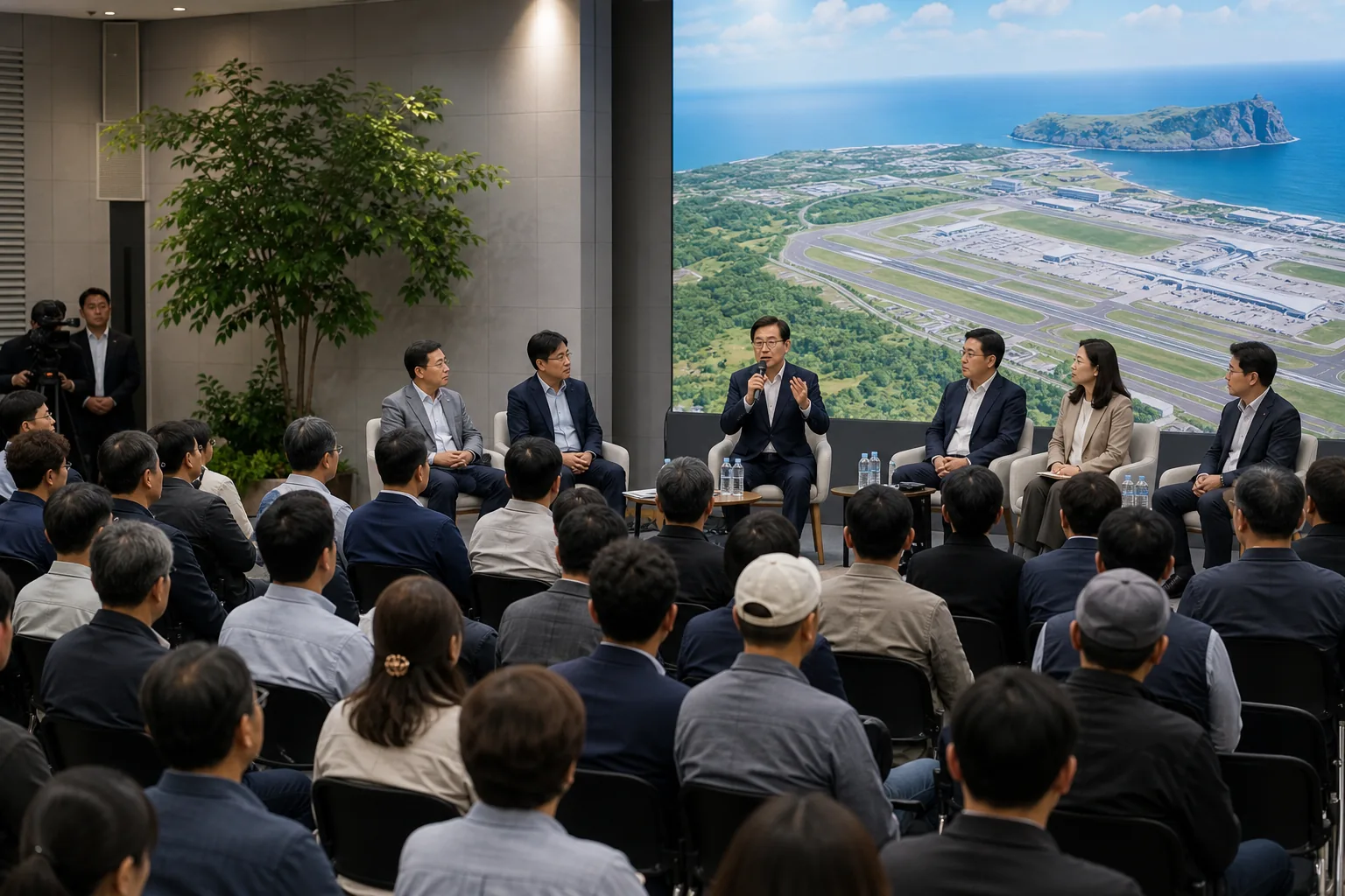 공공사업 갈등관리와 사회적 합의 절차를 상징하는 제주 이미지