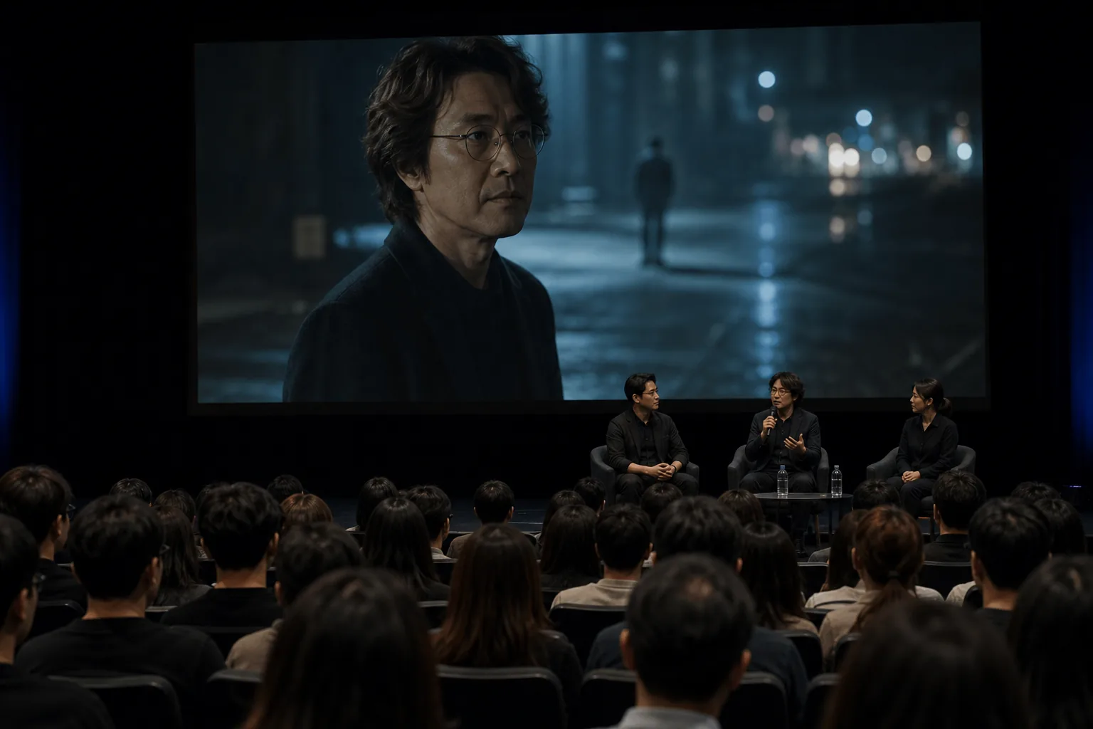 어두운 상영관과 무대 조명이 어우러진 판타스틱 영화제 이미지