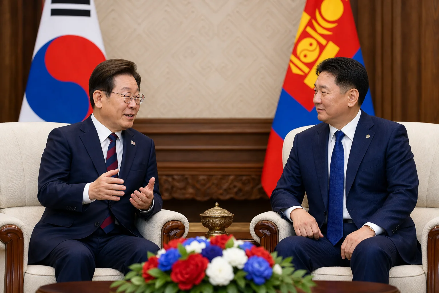 한몽 정상회담과 핵심광물 협력을 표현한 이미지