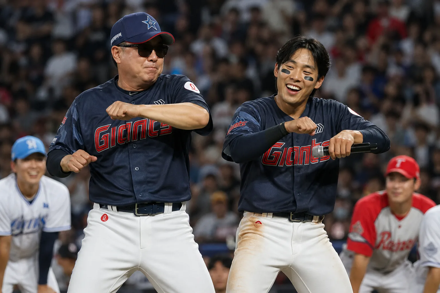 잠실야구장 올스타전의 축제 분위기를 표현한 이미지