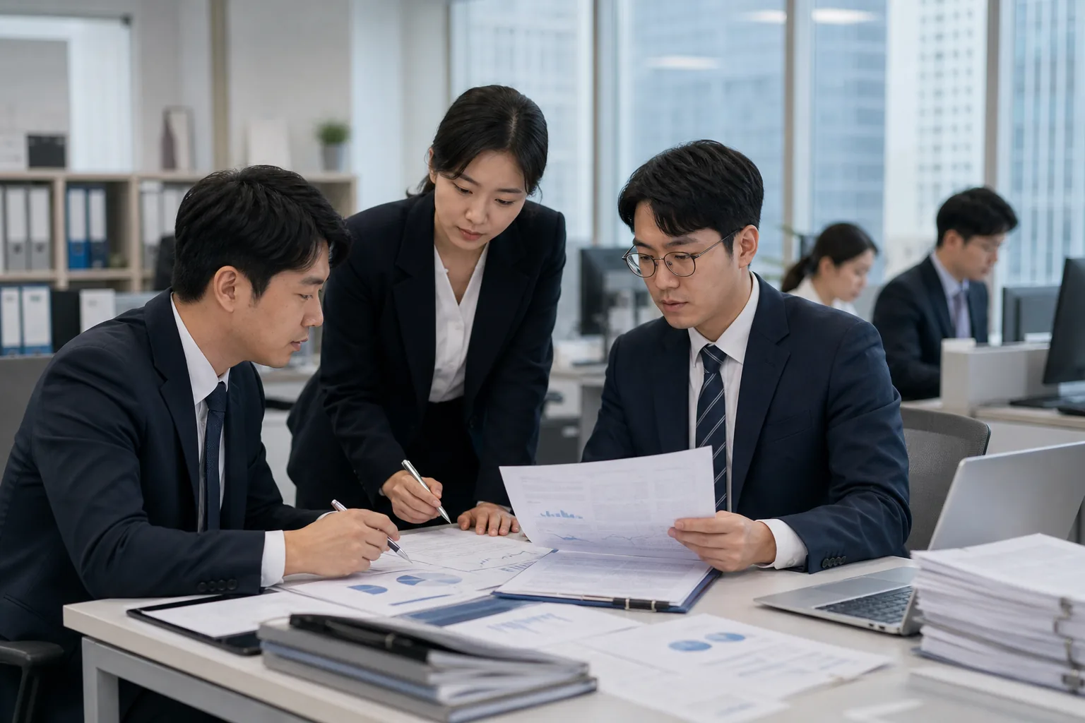 정부 부처 감사 업무와 내부 통제를 표현한 이미지
