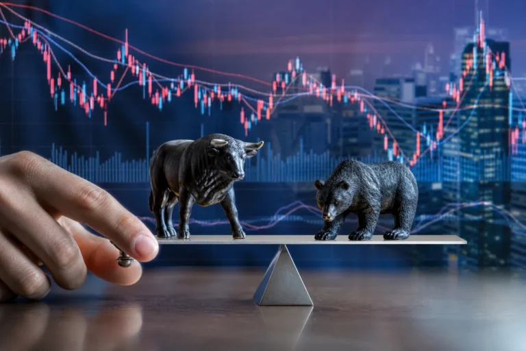 코스피 변동성 장세와 ETF 단기 매매를 상징하는 증권시장 이미지
