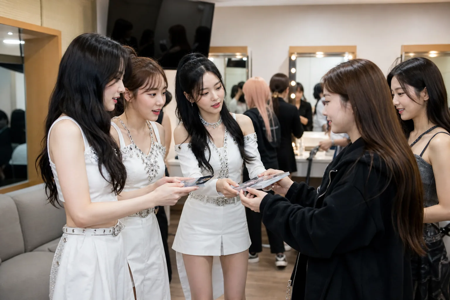 오랜만에 음악방송 대기실을 찾은 가수의 설렘