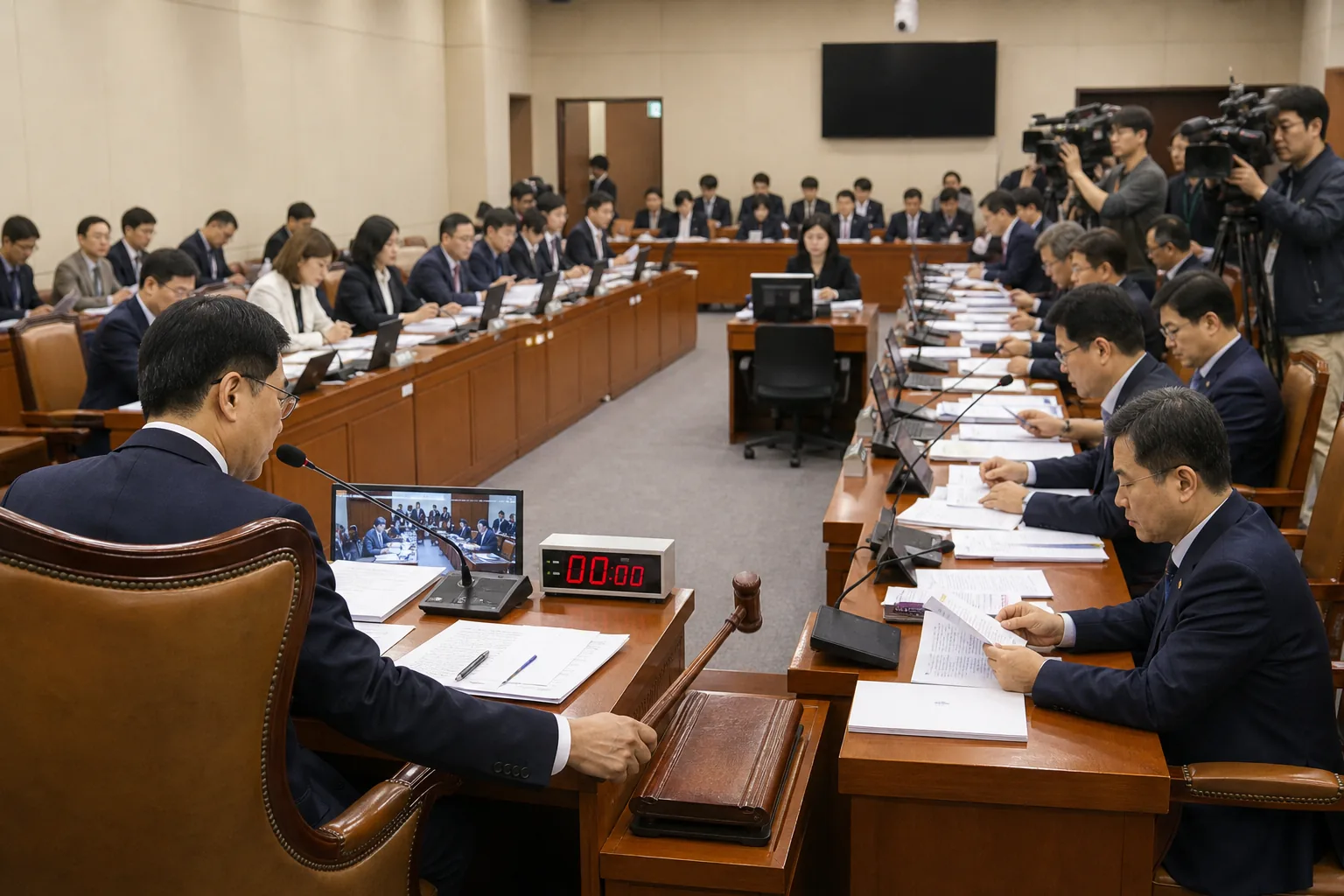 검찰개혁과 수사 절차 보완책 논쟁을 상징하는 법률 문서 AI 이미지