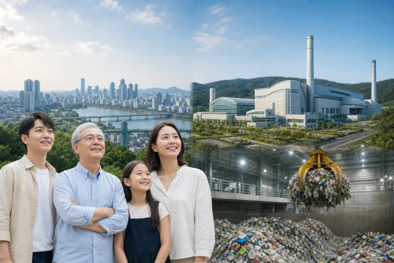 서울 환경기초시설 확충과 생활폐기물 문제를 나타내는 뉴스 이미지