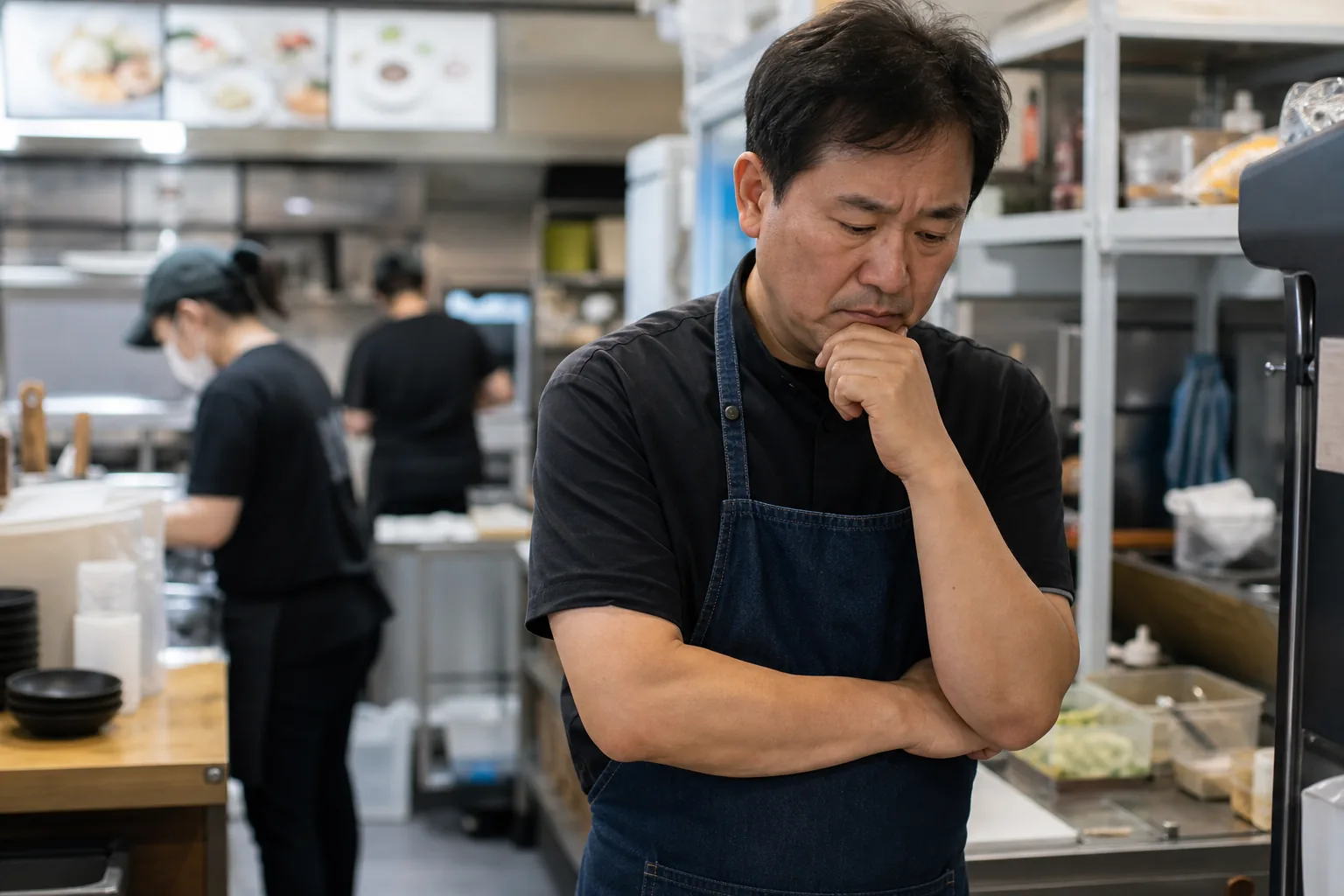 최저임금 인상안을 검토하는 노사 협상 상황 이미지