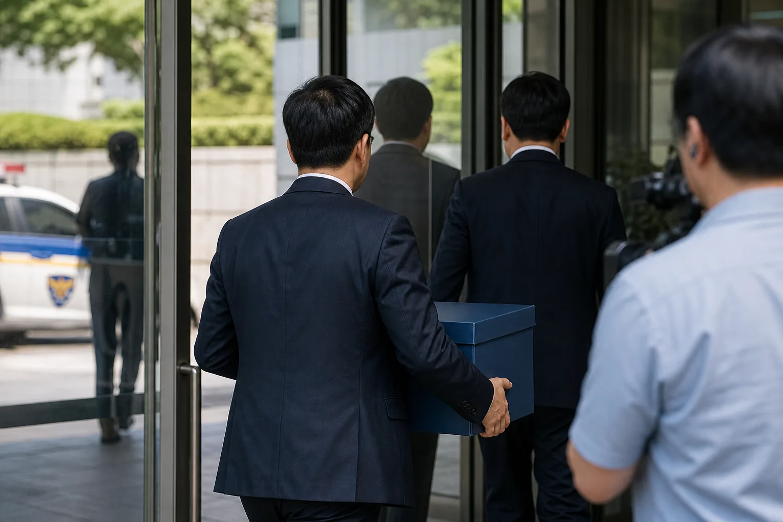 정치권 첩보 유출 의혹과 압수수색 자료를 상징하는 이미지