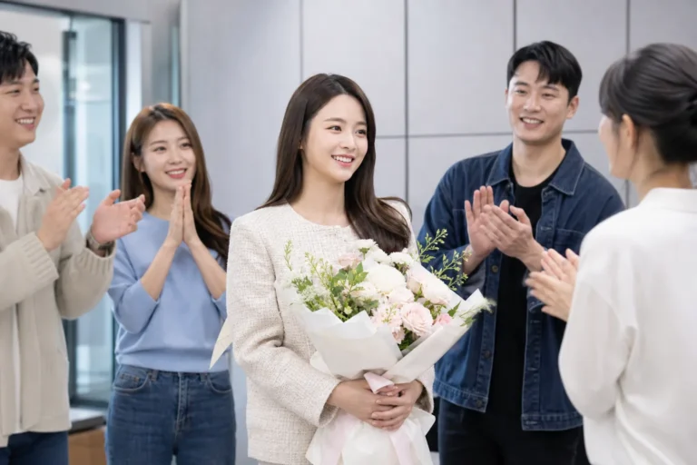 출산 후 방송국을 찾은 배우 남보라의 복귀 소식을 상징하는 이미지