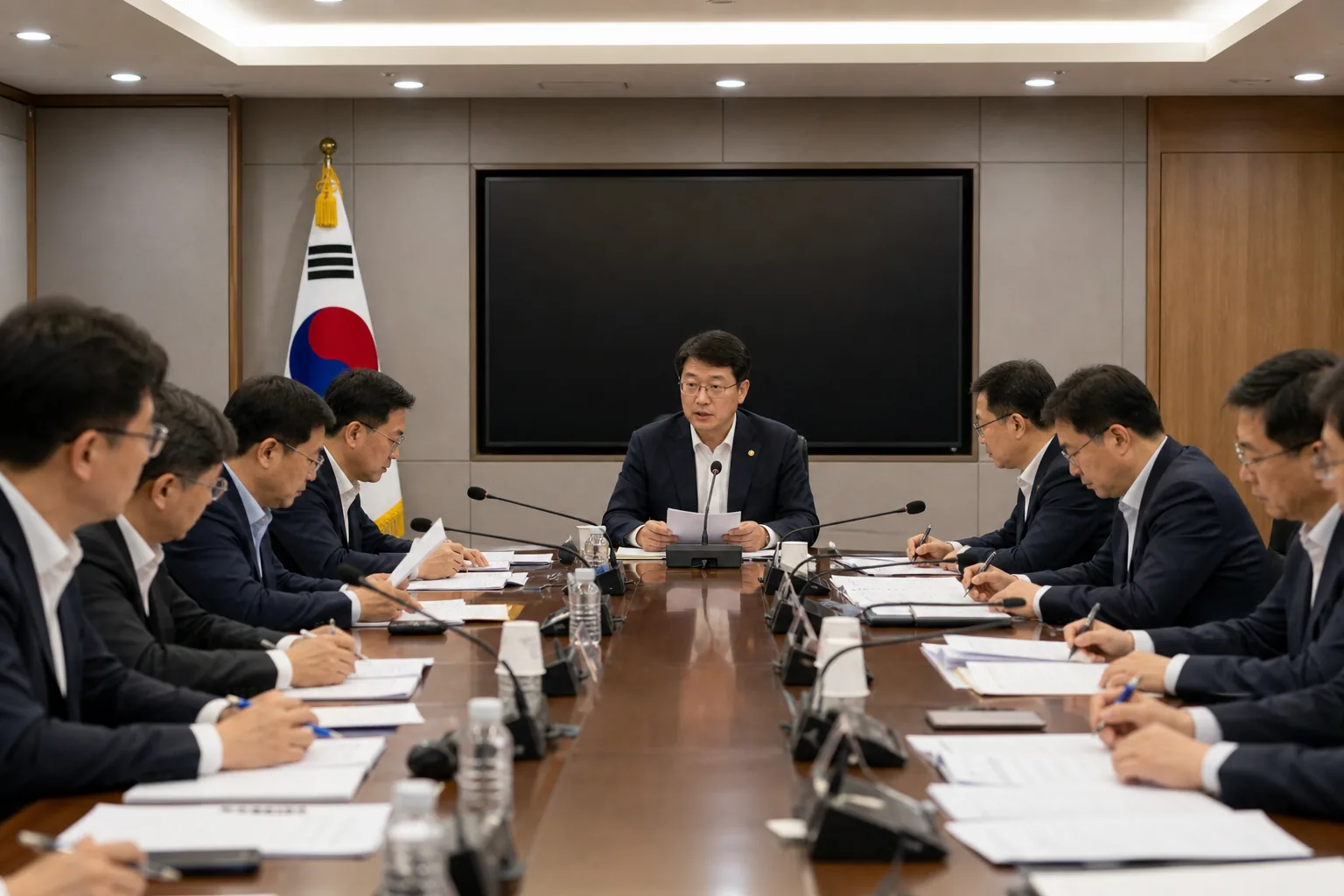 정부 원유 수급 점검과 에너지 안보 대응을 표현한 이미지